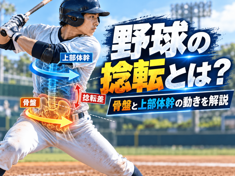 野球の捻転とは？骨盤と上部体幹の動きを部位ごとに解説
