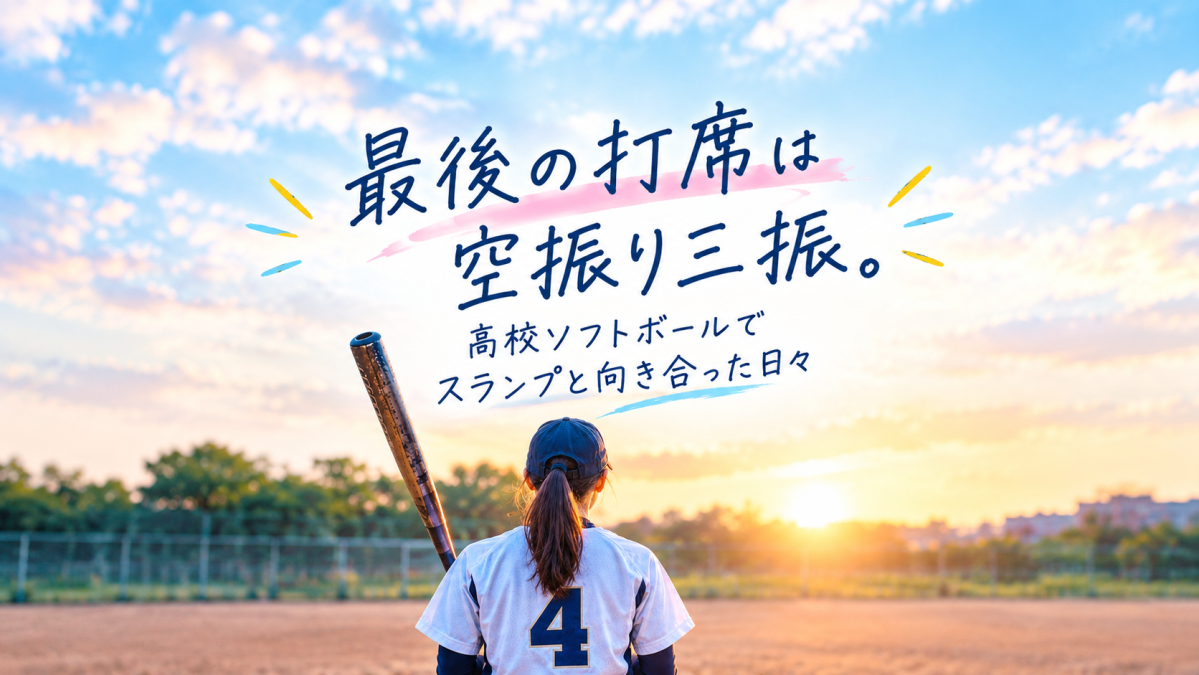 最後の打席は空振り三振。高校ソフトボールでスランプと向き合った日々